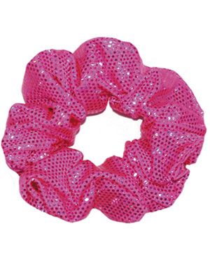 Flo Pink Crushed Velour Hair Scrunchie