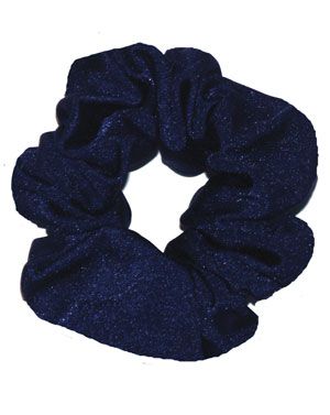 Nylon Lycra Navy Blue Scrunchie