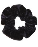 Black Smooth Velour Hair Scrunchie