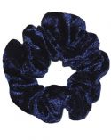 Scrunchie in Navy Blue Crushed Velour